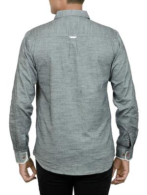 grey cotton casual shirt - 14219045 - Standard Image - 3