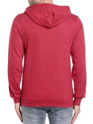 red solid hooded sweatshirt - 14219071 - Standard Image - 3