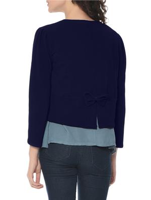 navy blue nylon shrug - 14220104 - Standard Image - 3