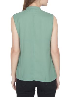 green casual sleeveless top - 14223575 - Standard Image - 3