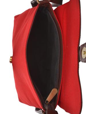 red canvas messenger sling bag - 14223972 - Standard Image - 3