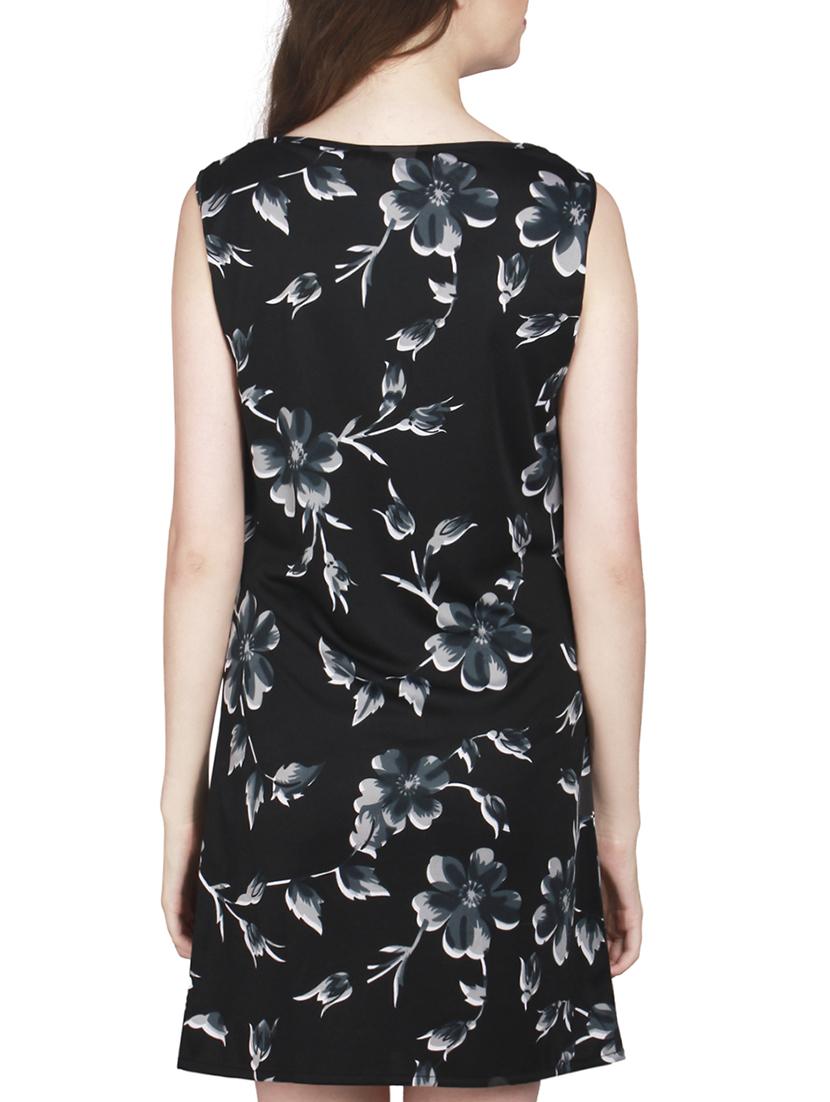 black floral printed shift dress - 14225804 - Zoom Image - 3
