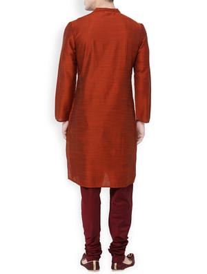 red rayon long kurta - 14227548 - Standard Image - 3