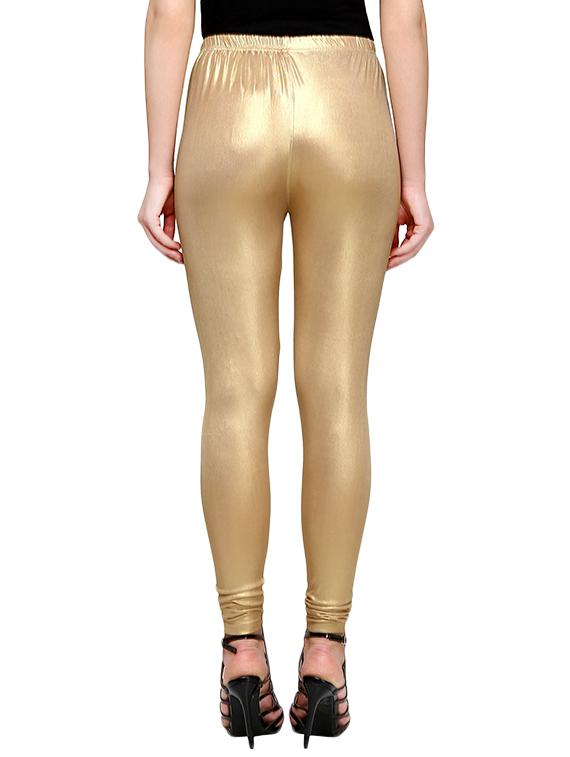 gold viscose leggings - 14229022 - Zoom Image - 3