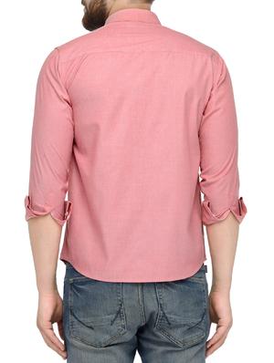 pink cotton casual shirt - 14230941 - Standard Image - 3