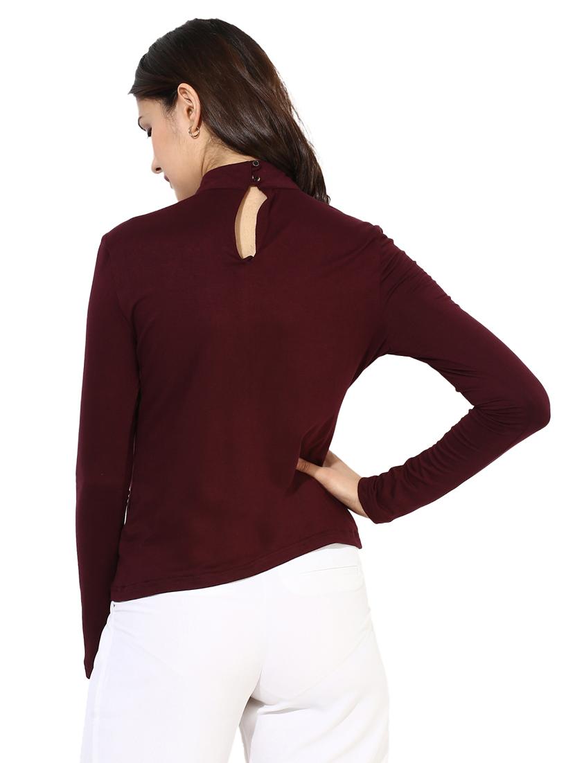 mock neck keyhole back top - 14234538 - Zoom Image - 3
