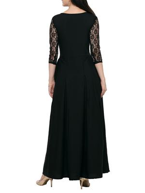 lace sleeved pleated maxi dress - 14236543 - Standard Image - 3