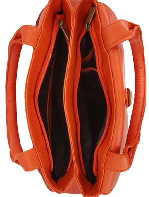 orange leatherette regular handbag - 14237594 - Standard Image - 3