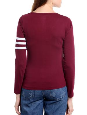 scoop neck contrast pocket patch tee - 14237905 - Standard Image - 3