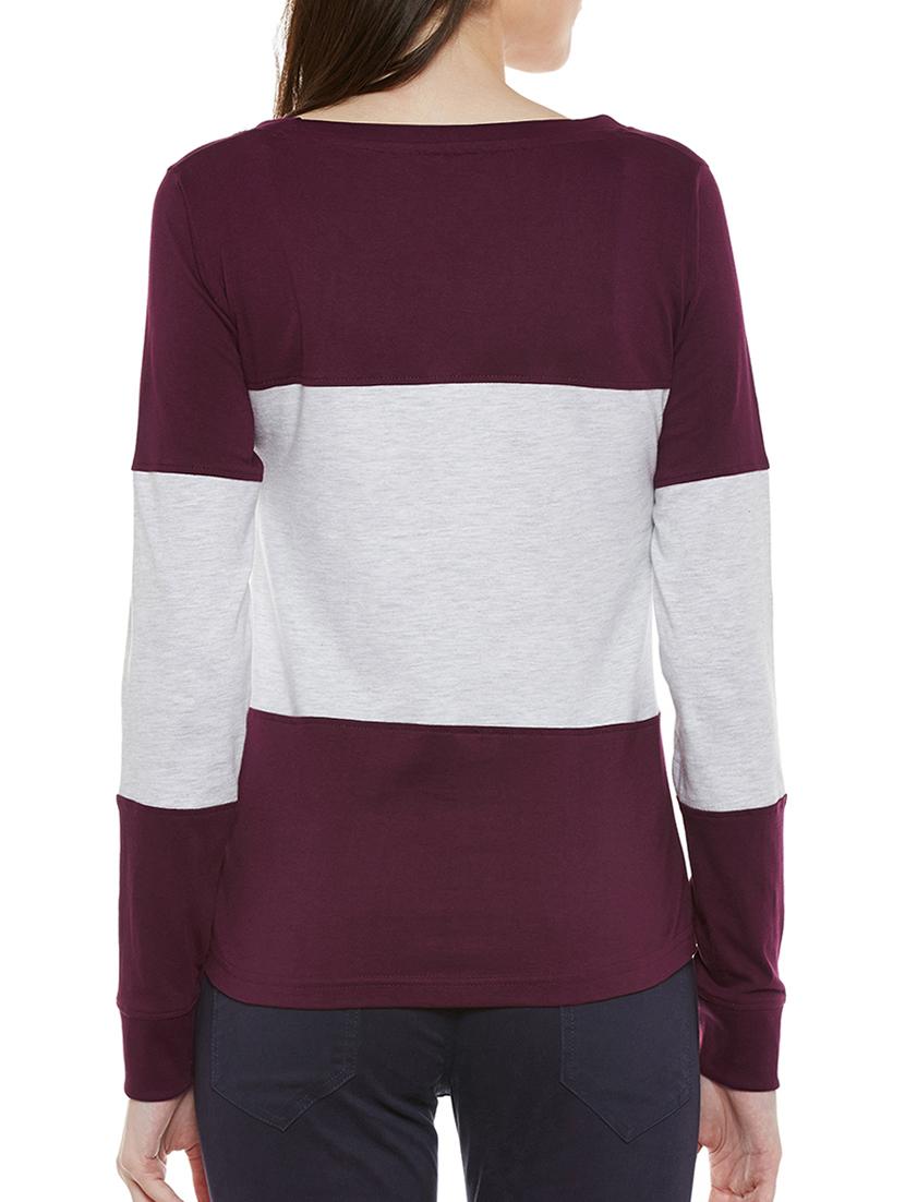 round neck color block tee - 14237939 - Zoom Image - 3