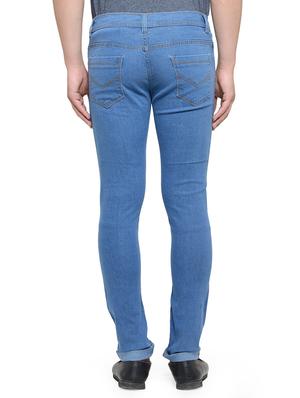 light blue denim plain jeans - 14238678 - Standard Image - 3