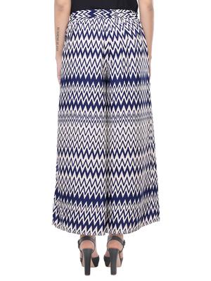 blue printed palazzo - 14240821 - Standard Image - 3