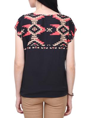 Elasticated hem printed top - 14240838 - Standard Image - 3