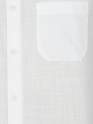 white cotton blend formal shirt - 14243156 - Standard Image - 3