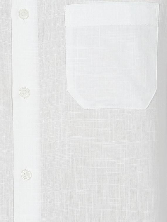 white cotton blend formal shirt - 14243156 - Zoom Image - 3