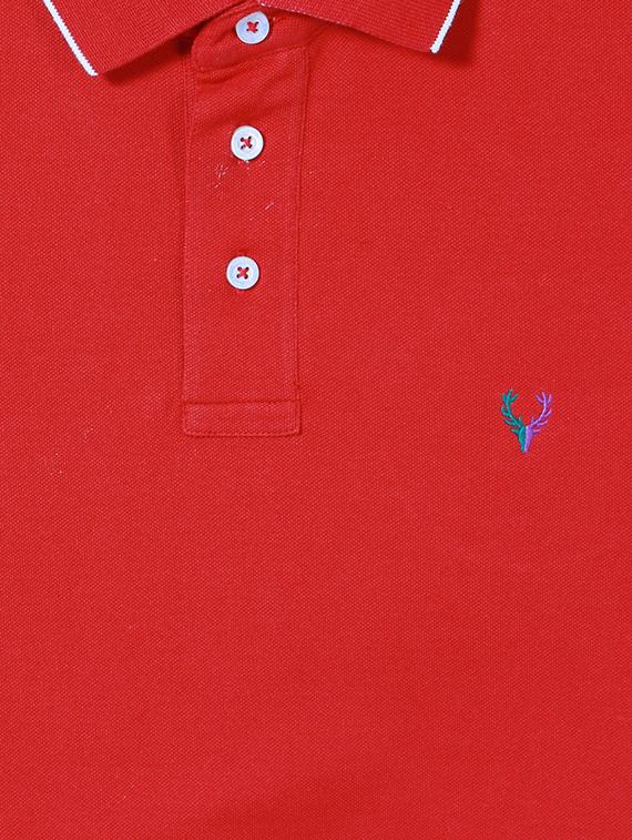 red cotton t-shirt - 14253283 - Zoom Image - 3