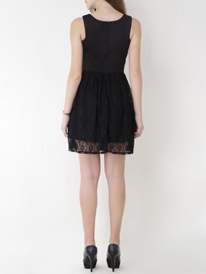 Laced Panel fit & flare dress - 14260005 - Standard Image - 3
