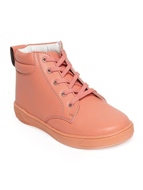 pink leatherette lace up sneaker - 14268522 - Standard Image - 1