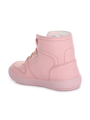pink leatherette lace up sneaker - 14268539 - Standard Image - 3