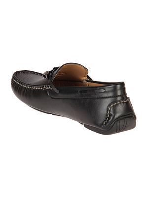 black leatherette slip on loafer - 14268719 - Standard Image - 3