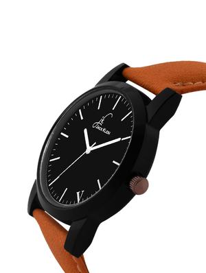 Jack Klein Premium Quality Trendy Black Formal Wrist Watch With Black Belt And Aviator Glasses - 14279145 - Standard Image - 3