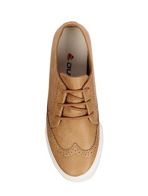 beige leatherette lace up sneaker - 14292612 - Standard Image - 3