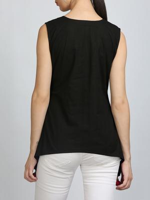 KAANCHIE NANGGIA black cotton assymmetric top - 14315965 - Standard Image - 3