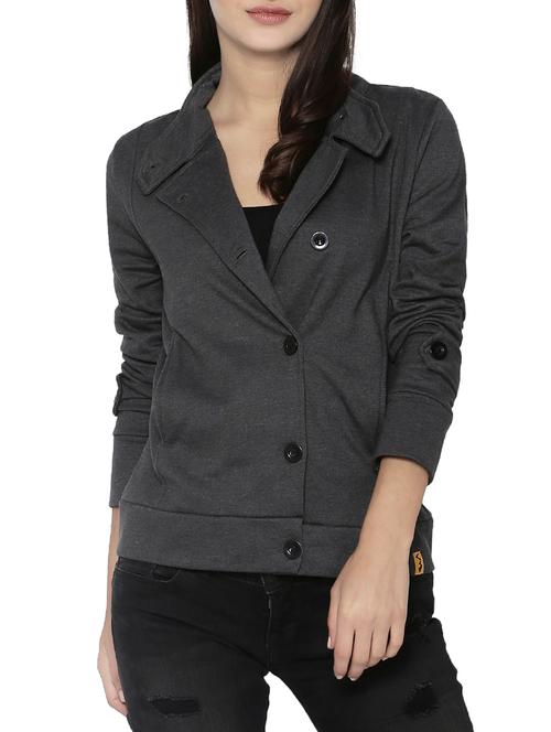 grey cotton jacket - 14320449 - Standard Image - 1