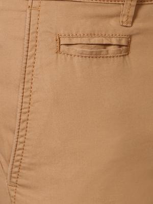 beige cotton casual trouser - 14321702 - Standard Image - 3