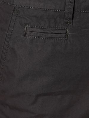 grey cotton flat front casual trouser - 14321710 - Standard Image - 3