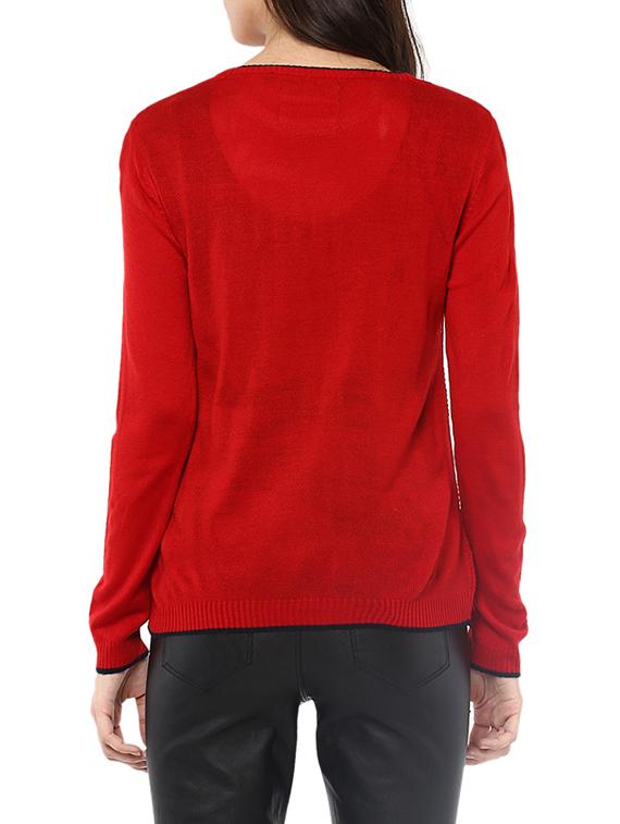 red woollen pullover - 14321805 - Zoom Image - 3