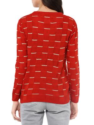 red woollen pullover - 14321811 - Standard Image - 3