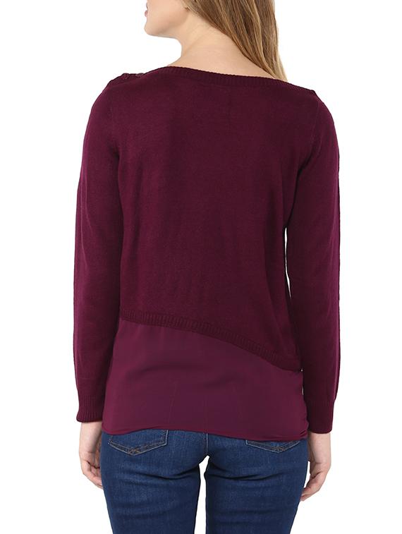 purple woollen pullover - 14321822 - Zoom Image - 3