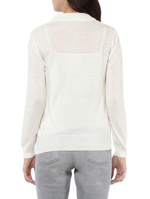 white woollen pullover - 14321826 - Standard Image - 3
