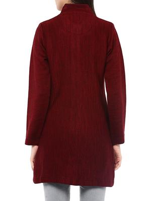 red woollen pea coat - 14321841 - Standard Image - 3