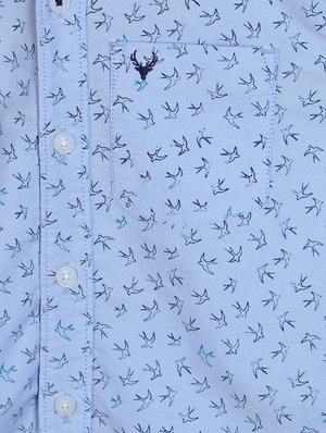 blue cotton blend shirt - 14323307 - Standard Image - 3