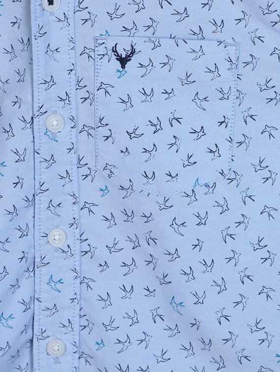 blue cotton blend shirt - 14323307 - Zoom Image - 3