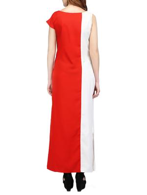 red crepe maxi dress - 14331072 - Standard Image - 3