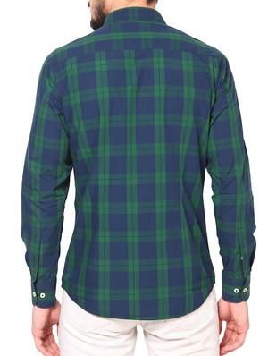 green cotton casual shirt - 14335157 - Standard Image - 3