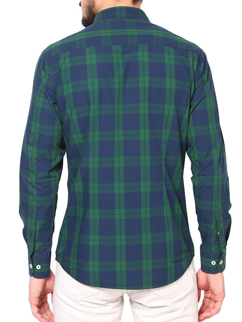 green cotton casual shirt - 14335157 - Zoom Image - 3
