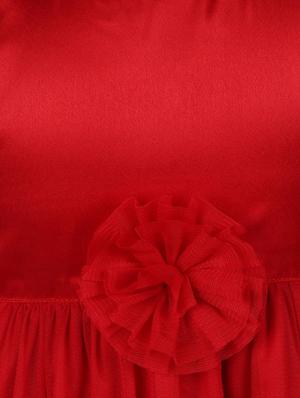 red silk blend frock - 14336005 - Standard Image - 3