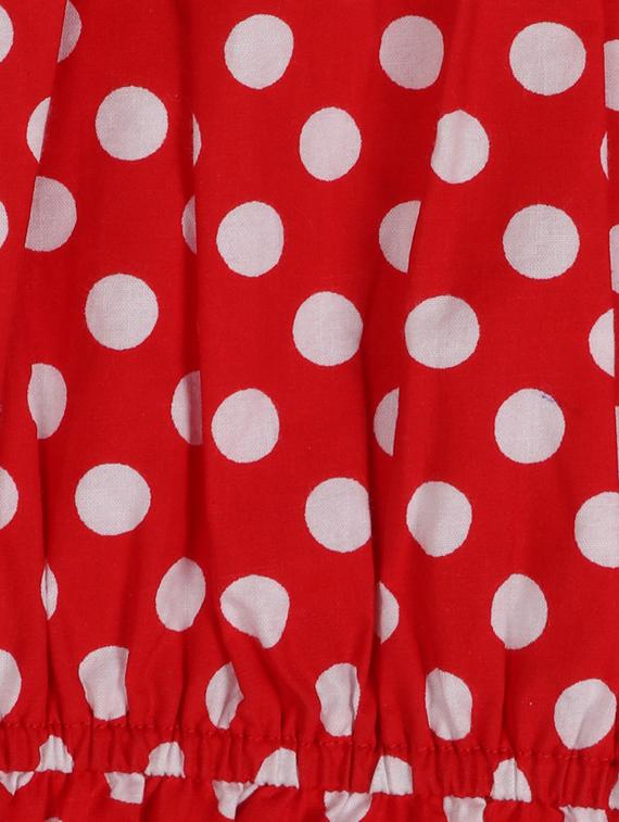 red cotton playsuit - 14336016 - Zoom Image - 3