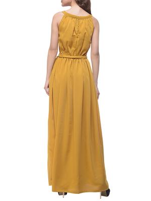 halter neck tie front maxi dress - 14339323 - Standard Image - 3