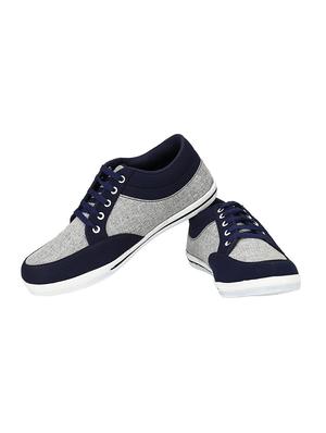grey Canvas lace up sneaker - 14343758 - Standard Image - 3