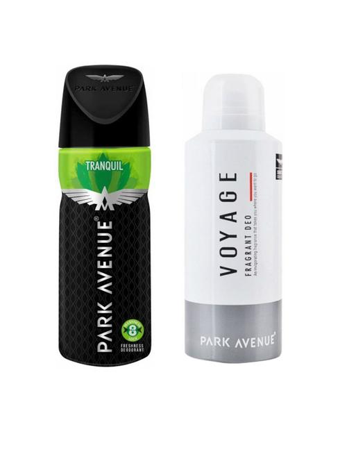 Park Avenue 1 Tranquil and 1 Voyage Deodorant Combo for Men (Pack of 2) - 14343879 - Very Small Image - 1