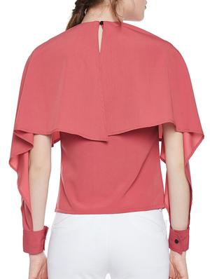 cape sleeved crew neck top - 14344346 - Standard Image - 3