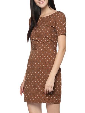 mahogany brown sheath dress - 14347292 - Standard Image - 3