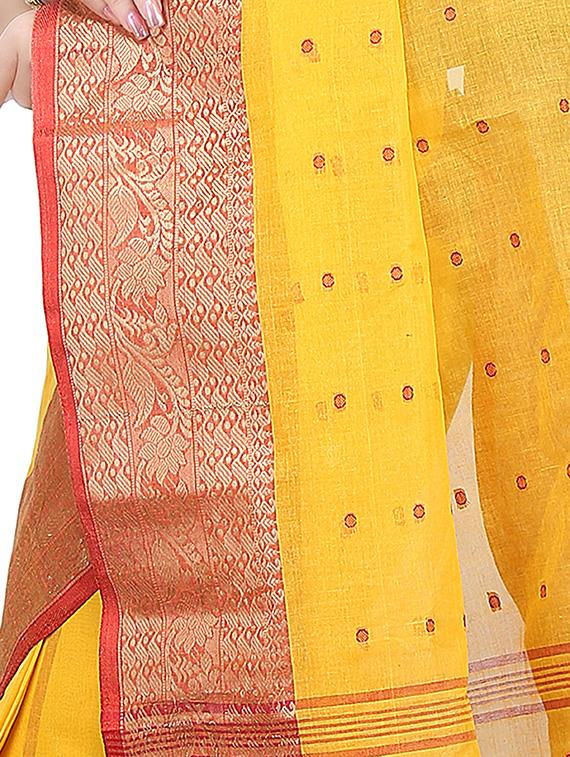 Zari bordered tant saree - 14351398 - Zoom Image - 3