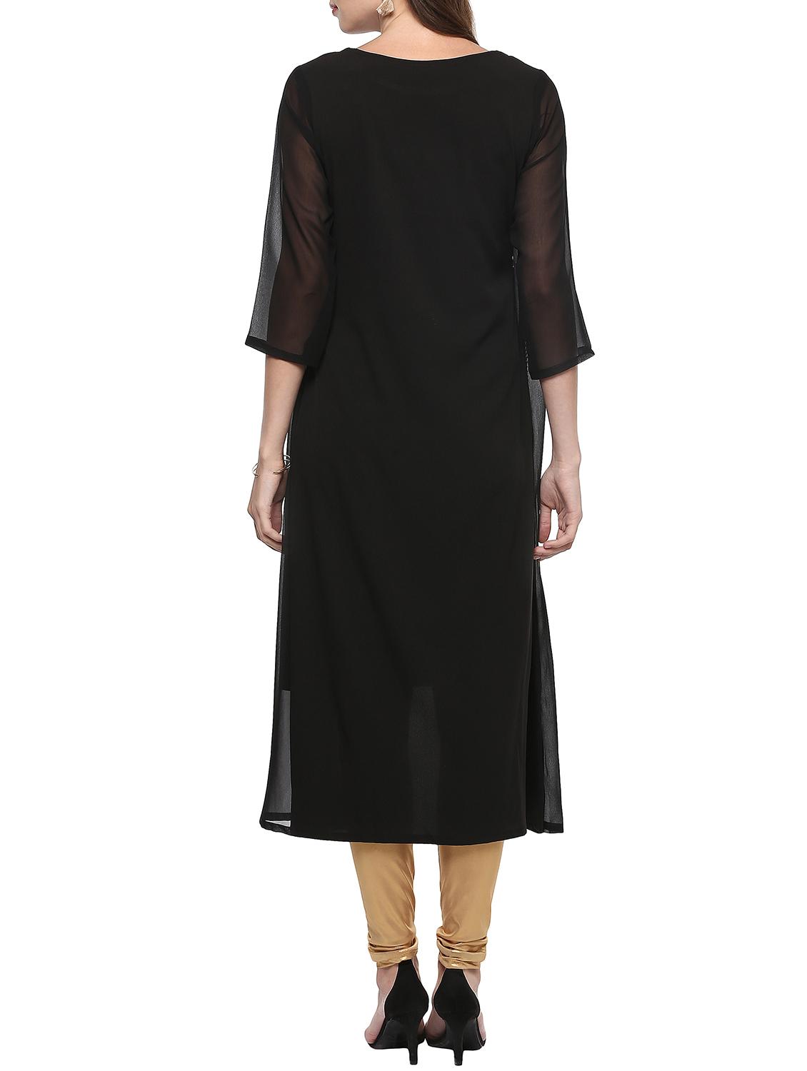 Layered paisley kurta - 14351856 - Zoom Image - 3