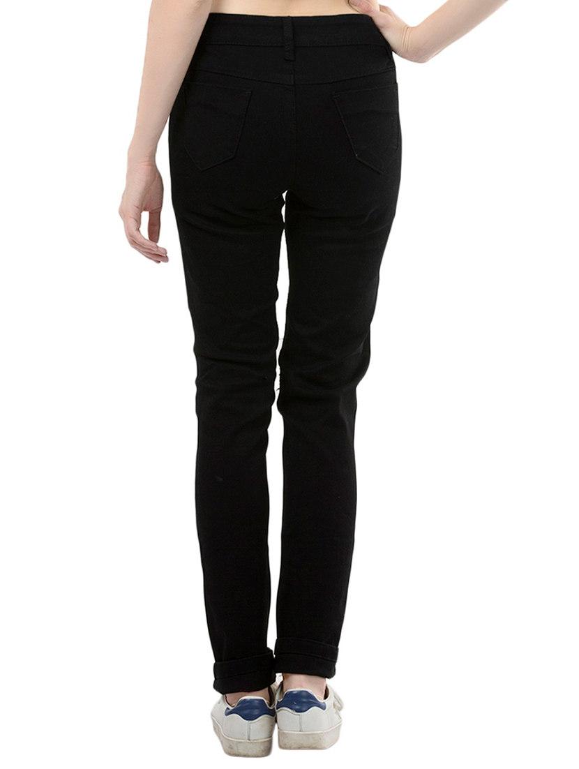 black damaged denim jeans - 14356032 - Zoom Image - 3